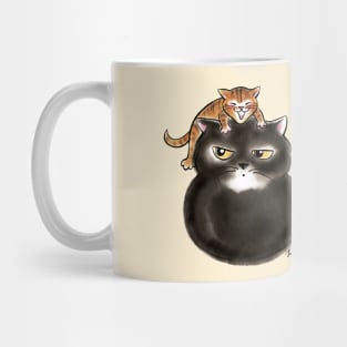 Big black and golden cat Mug